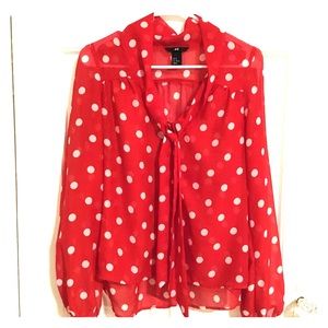 Fiery and sweet blouse